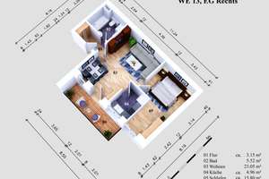 Ihr neues Glück: Gemütliche 2-Zi.-Wohnung mit Balkon und Küche + Stellplatz – Liebknechtstraße 46b, 39108 Stadtfeld Ost, Magdeburg – Vorschaubild 2