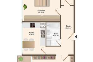 Mit Blick über Recklinghausen!
Helle Mietwohnung mit Südbalkon und Einbauküche in Recklinghausen-Os – Die vollständige Adresse der Immobilie erhältst du vom Anbieter., 45665 Ostviertel, Recklinghausen – Vorschaubild 8