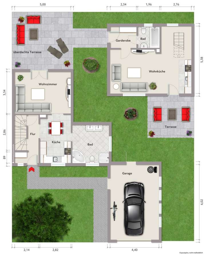 Grundriss Erdgeschoss (nicht m