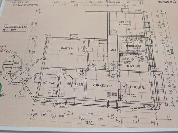 Grundriss Keller
