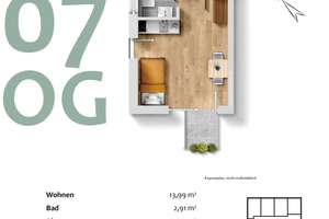 Modernes Studentenapartment inkl. Möbel – Neubau am Englischen Garten – Grasmeierstraße 8, 80805 Alte Heide-Hirschau, München – Vorschaubild 1