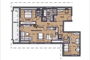 3-Zimmer DG Neubau Wohnung in Aubing – Die vollständige Adresse der Immobilie erhältst du vom Anbieter., 81243 Aubing-Süd, München – Vorschaubild 5