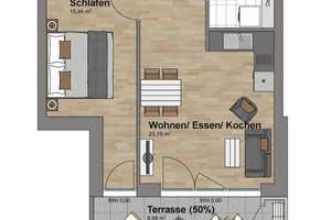 Zentrale 2-Zimmer-Wohnung mit Terrasse nahe EZB und Ostbahnhof – 60314 Ostend, Frankfurt am Main – Vorschaubild 9