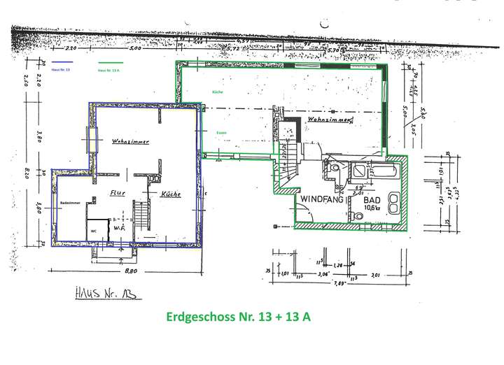 EG-Grundriss Nr. 13 + 13 A