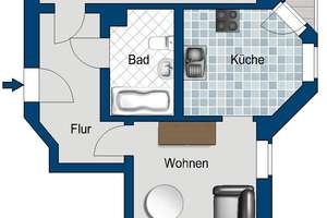 Interssant geschnitte 2 Zimmer Wohnung – Leisniger Str. 39, 1127 Pieschen-Süd, Dresden – Vorschaubild 2