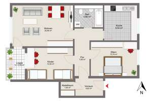 Direkt am Ostpark! Gut geschnittene 3-Zimmer-Wohnung mit sonniger Westloggia in ruhiger Lage – Die vollständige Adresse der Immobilie erhältst du vom Anbieter., 81735 Neuperlach, München – Vorschaubild 14