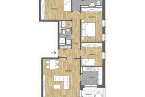 Lichtdurchflutete 4-Zimmer Wohnung mit Loggia – Glasgowring 85, 49090 Atter, Osnabrück – Vorschaubild 6