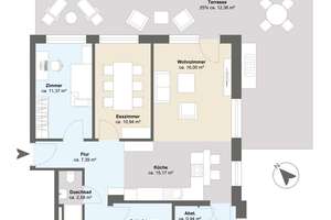 Moderne Terrassenwohnung in ruhiger Lage von Winterhude zu verkaufen! – Die vollständige Adresse der Immobilie erhältst du vom Anbieter., 22301 Winterhude, Hamburg – Vorschaubild 21