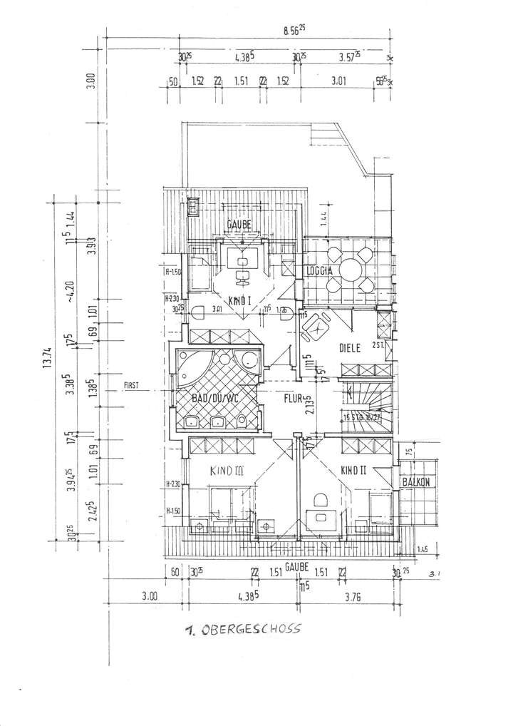 Grundriss 1. Obergeschoss