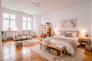 Grunderwerbssteuerfrei! 1-Zimmer-Wohnung mit Balkon im stilvollen Altbau unmittelbar beim Körnerpark – Emser Straße 12, 12051 Neukölln (Ortsteil), Berlin – Vorschaubild 1
