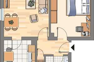 Demnächst frei! 2-Zimmer-Wohnung in Dortmund Bodelschwingh – Am Feldbrand 10, 44357 Bodelschwingh, Dortmund – Vorschaubild 2