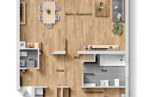 Helle 2-Zimmerwohnung mit Südbalkon – 44267 Benninghofen, Dortmund – Vorschaubild 15