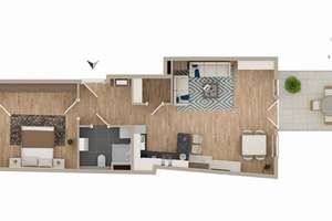 Sonnig & modern – Neubauwohnung mit Balkon und toller Austattung – Die vollständige Adresse der Immobilie erhältst du vom Anbieter., 76185 Mühlburg, Karlsruhe – Vorschaubild 2