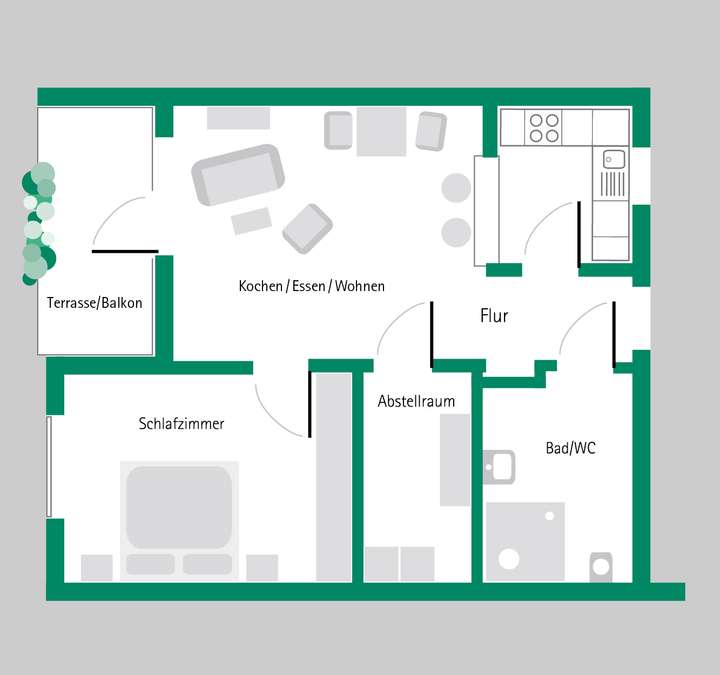 Grundriss Wohnung 2 & 10