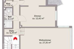 Bremen-Walle: Modernisierte schöne 3- Zimmer Wohnung mit Balkon – Die vollständige Adresse der Immobilie erhältst du vom Anbieter., 28219 Osterfeuerberg, Bremen – Vorschaubild 16