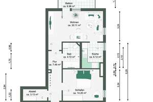 Wohnen mit Geschichte – charmante 2-Zimmer-Wohnung im denkmalgeschützten Ensemble – Die vollständige Adresse der Immobilie erhältst du vom Anbieter., 39110 Stadtfeld West, Magdeburg – Vorschaubild 9