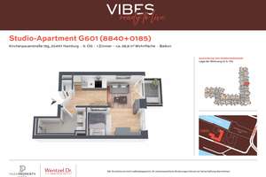 Möbliertes Studio in der HafenCity - Wentzel Dr. – Kirchenpauerstraße 15g, 20457 HafenCity, Hamburg – Vorschaubild 12