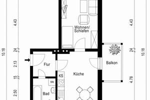 2-Raum-Wohnung mit Balkon im Grünen – Braunschweiger Straße 67a, 39112 Sudenburg, Magdeburg – Vorschaubild 3