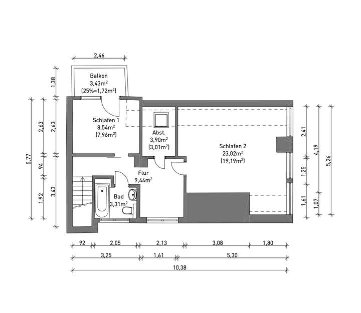 Grundriss Obergeschoss