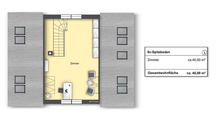Grundriss Spitzboden