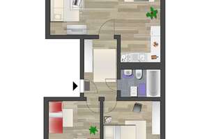 Wunderschöne 3-Raum-Wohnung mit offenem Wohn-/Essbereich – Fürstenstr. 216, 9130 Yorckgebiet, Chemnitz – Vorschaubild 5