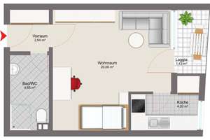 Kernsaniertes 1-Zimmer-Apartment mit Südloggia – Nähe Candidplatz | Untergiesing – Konradinstraße 12, 81543 Untergiesing, München – Vorschaubild 7