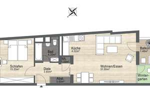 Alt-Schwabing: Hochwertige 2-Zimmer Wohnung mit Balkon und Wintergarten – Die vollständige Adresse der Immobilie erhältst du vom Anbieter., 80802 Münchner Freiheit, München – Vorschaubild 27