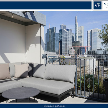Penthouse-Maisonette Wohnung mit Skylineblick und Tiefgaragenstellplatz
