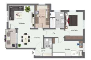 Entspanntes und naturnahes Wohnen in ansprechender 3,5-Zimmer-Wohnung – Die vollständige Adresse der Immobilie erhältst du vom Anbieter., 89542 Herbrechtingen – Vorschaubild 15