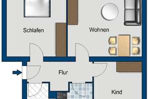 3. Zimmer in Waldstadt – Johannes-R.-Becher-Str. 57, 14478 Waldstadt I, Potsdam – Vorschaubild 2