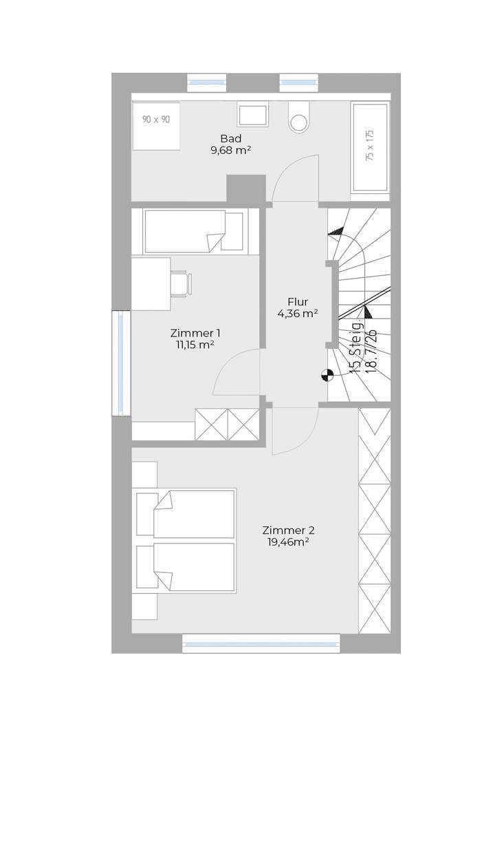 Grundriss Obergeschoss