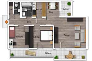 Bezahlbarer Start ins Wohneigentum - 3 Zimmer in Köln Poll.