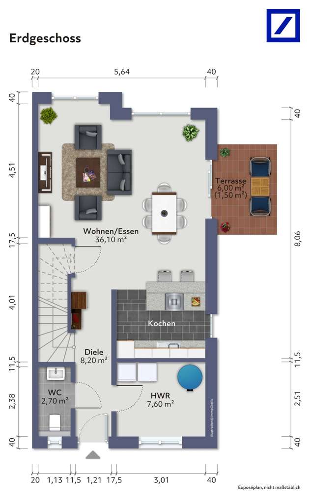 Immobilie in Verl - Moderne und hochwertige Doppelhaushälfte im besten KFW 40 Standard in Verl!
 - Bild 2