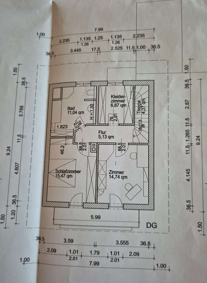 Grundriss Dachgeschoss