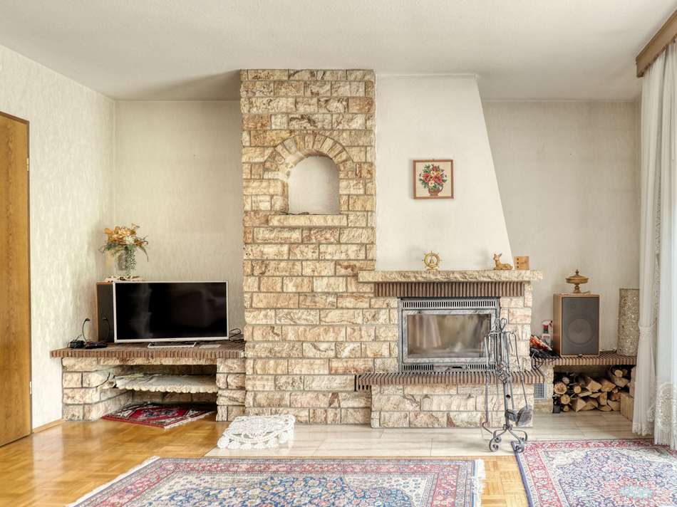 Kamin im Wohnzimmer