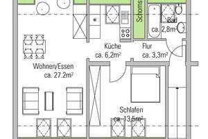 helle 2-Zimmer-Wohnung  in Holtenau – Gravensteiner Strasse 58, 24159 Holtenau, Kiel – Vorschaubild 17
