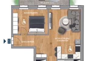 SÜDEN.LIEBE * 2 Zimmer * ideal für Paare/Singles * Fußbodenheizung *10/26  – 4275 Südvorstadt, Leipzig – Vorschaubild 10