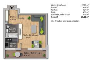 ** Anleger aufgepasst! - TOP 1 ZKB im 3. OG mit Einzel-TG in Kuhseenähe! ** – Die vollständige Adresse der Immobilie erhältst du vom Anbieter., 86163 Hochzoll-Süd, Augsburg – Vorschaubild 17