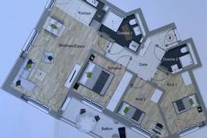 Familienfreundliche 4-Zimmer-Wohnung in München Aubing – 81249 Aubing-Süd, München – Vorschaubild 2