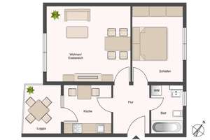 Citynah wohnen: Moderne 2-Zimmer-Wohnung mit Balkon, Lift und Tiefgarage – Die vollständige Adresse der Immobilie erhältst du vom Anbieter., 4315 Neustadt-Neuschönefeld, Leipzig – Vorschaubild 15