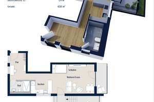 Top-Kapitalanlage/Eigennutz  Aubing: 1-Zi 53m² mit Süd/West-Dachterrasse | Erstbezug 2026 | KfW A+ – Bodensee Str. 293, 81248 Aubing-Süd, München – Vorschaubild 7