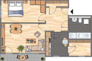 Demnächst frei! Tolle 2-Zimmer-Wohnung in Velbert – Von-Humboldt-Straße 8, 42549 Velbert-Mitte, Velbert – Vorschaubild 6