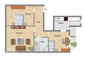 ⁕ Inklusive EBK und Balkon ⁕ – Bergstraße 14, 4315 Neustadt-Neuschönefeld, Leipzig – Vorschaubild 2