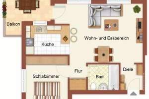 Schöne 2-Raum-Wohnung mit EBK und Balkon in Wiesloch – Münchäckerweg 26/1, 69168 Wiesloch – Vorschaubild 9