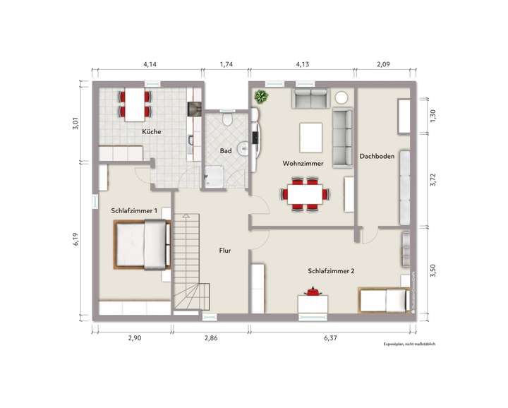 Grundriss Dachgeschoss (nicht 