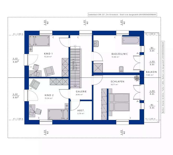 Grundriss EVOLUTION 166 TYP DG