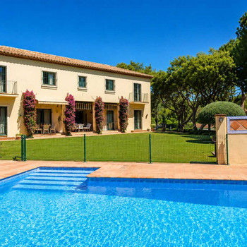 Elegante mediterrane Luxusvilla im Sotogrande Alto mit weitläufigen Gärten und privatem Pool
