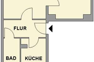 Nahe Parkanlage gelegene 2-Raum-Wohnung mit Balkon – Parkstr. 48b, 9120 Kapellenberg, Chemnitz – Vorschaubild 3