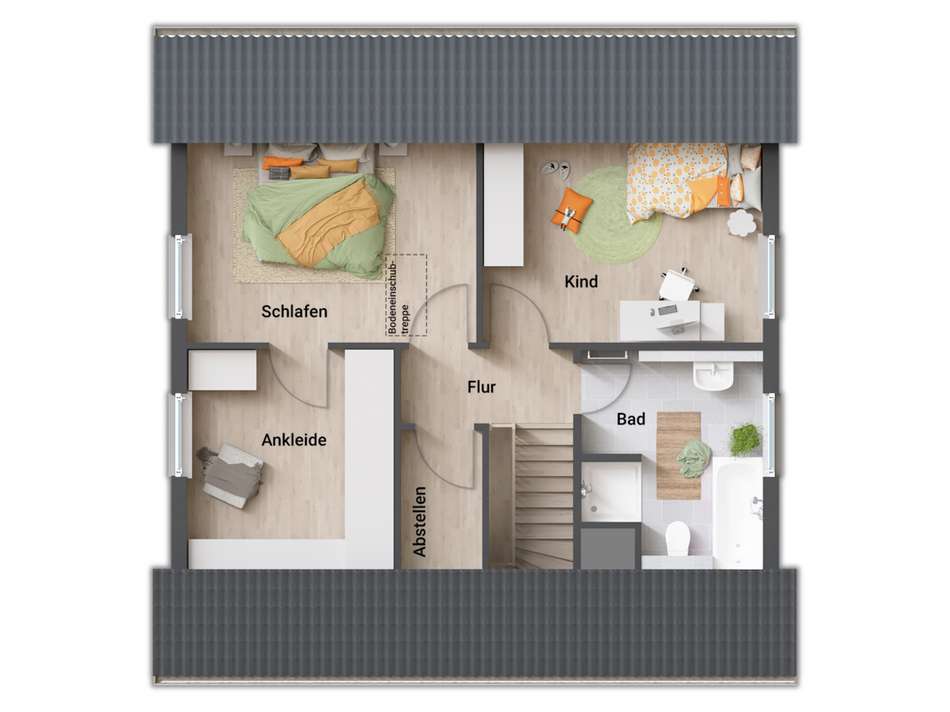 Beispiel OG mit Ankleide