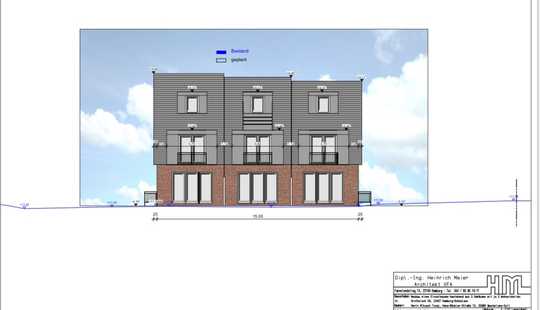 Bild von Baugenehmigung Vorha. Neubau  eines Einzelhauses bestehend aus 3 Gebäuden mit je : 2  Wohneinheiten 